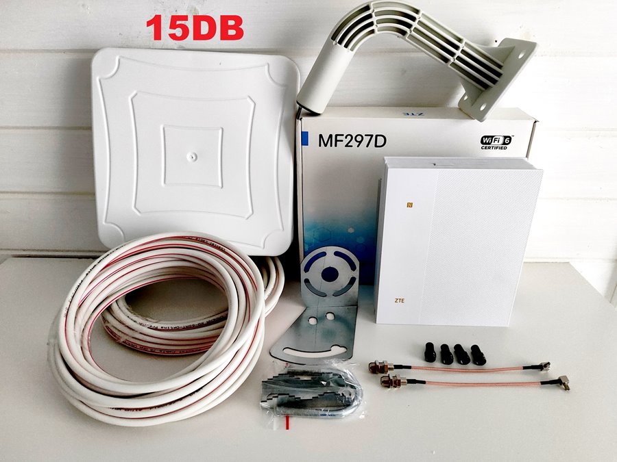 Комплект интернета LTE 4G 3G ZTE MF297D Cat.12/13 600Мбит/с WIFI роутер панельная MIMO антенна LTE 4G 3G 15дб для дачи дома безлимит