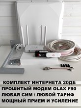 Комплект интернета для дачи дома OLAX F90 прошитый модем LTE 4G 3G WIFI роутер ZBT WE1626 Zyxel панельная антенна 20дб
